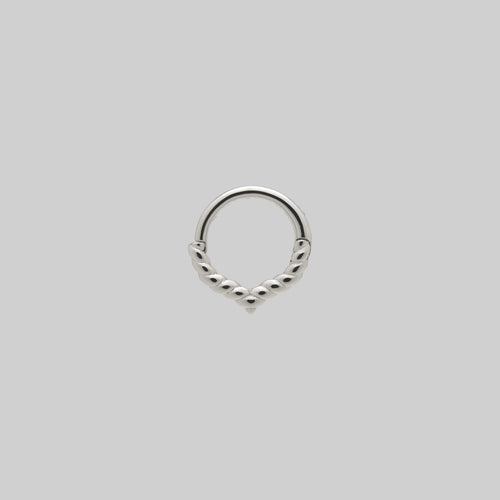 SERPENTINE. Sea Snake Bound Septum Clicker Ring - Gold