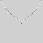 silver chevron collar necklace