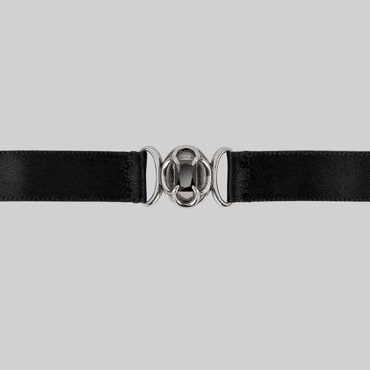 LENORE. Gothic Arch Window Satin Choker - Silver – REGALROSE