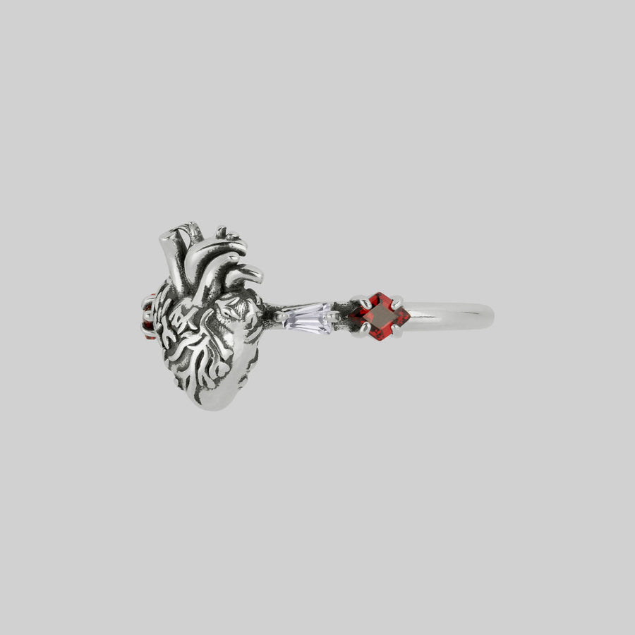 ALL MY HEART. Anatomical Heart Ring - Silver