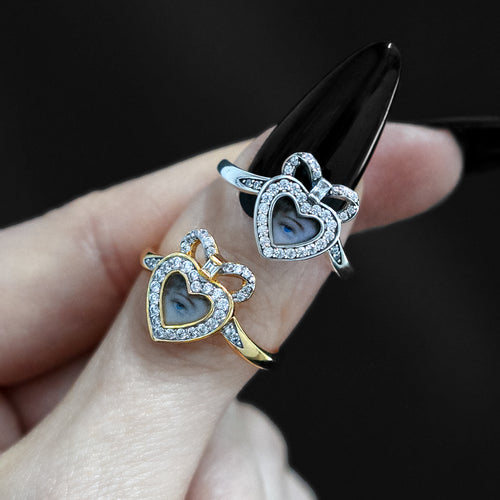 RAPTURE. Onyx & Gothic Arches Ring - Gold