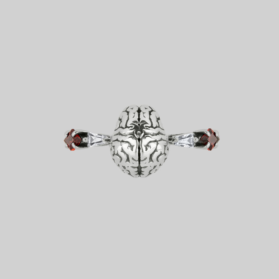 ALL MY MIND. Anatomical Brain Ring - Silver
