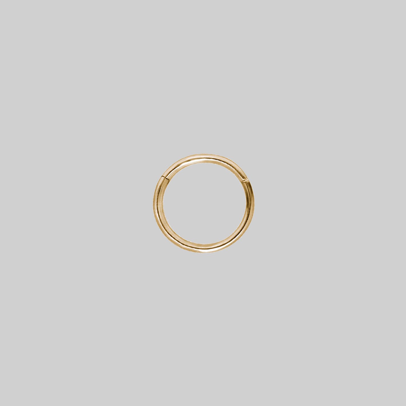 A small gold clicker ring with a simple design 10mm x 1.2mm