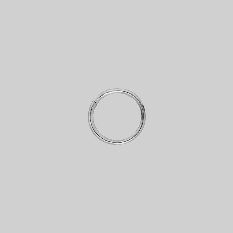 Gold Seamless Clicker Hinged Segment Hoop Ring Earring 8mm Opal Lined – The  Clinda