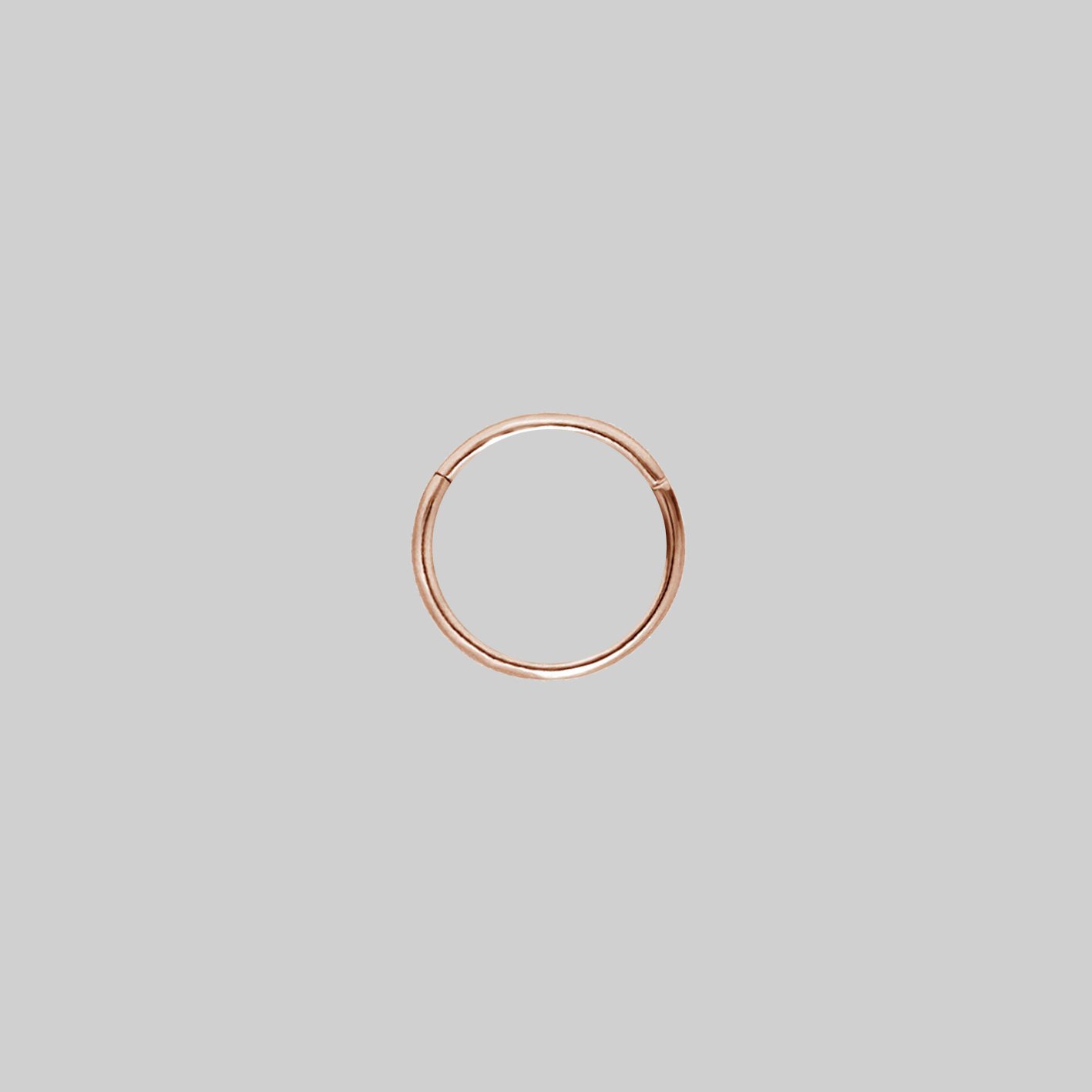 A simple rose gold clicker ring 10mm x 1mm