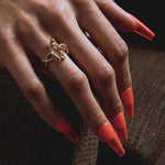 4 headed snake ring gold 