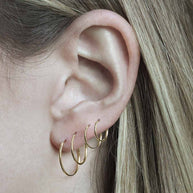 9K Gold Hoops - 11mm