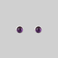 Amethyst tiny stud earrings