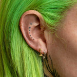 Barbed wire hoop earring