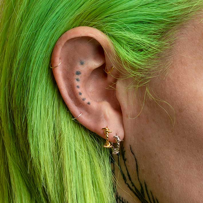 Barbed wire on sale hoop earrings