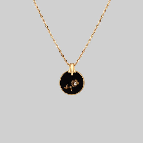 FAITH. Glass Droplet Ivy Necklace - Gold