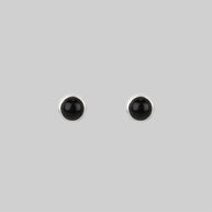 Black onyx sterling silver stud earrings