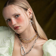cz silver choker
