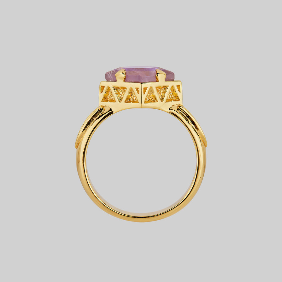 cathedral gemstone ring
