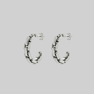 Chunky chain medium hoop earrings 