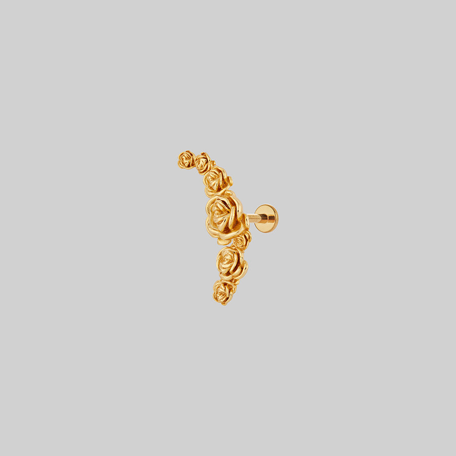 stud earring gold rose 