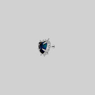 EMO. Spiked Heart Mood Stud Earring - Silver