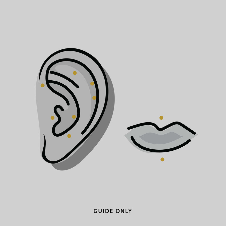 SAINT. Gothic Trefoil Stud Earring - Gold