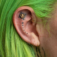 flat earring gold