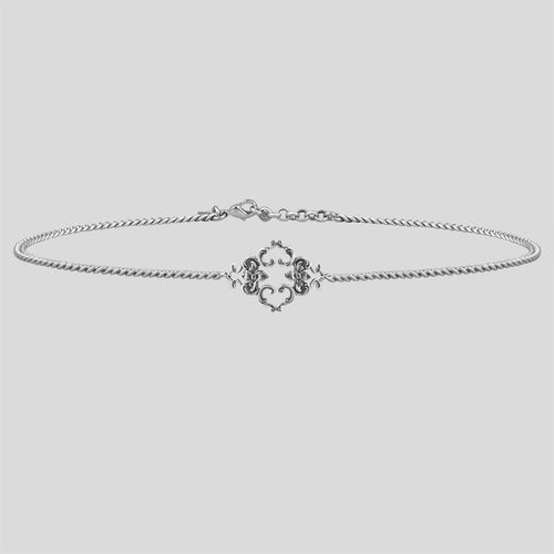 SOLACE. Wide Curb Chain Choker - Silver