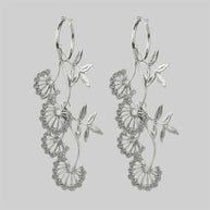 Silver flower earrings