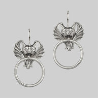 Silver gargoyle earrings