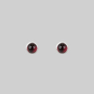 Garnet gemstone studs