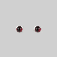 Garnet gemstone studs