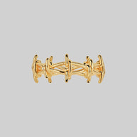 Gold barbed wire ring