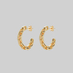 Gold chunky chain earrings