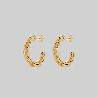 Gold chunky chain earrings