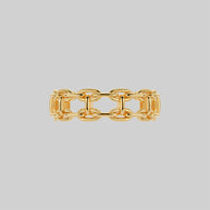 Gold double chain ring