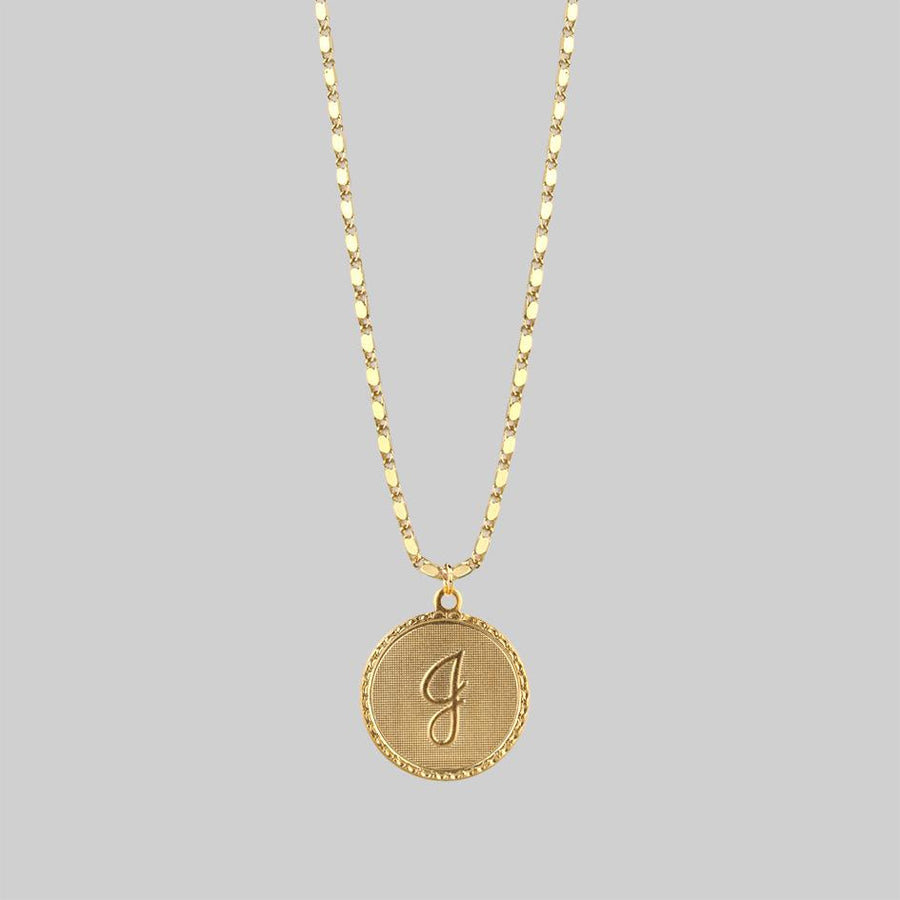 Medallion initial necklace Outlet