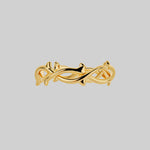 Gold thorn band ring