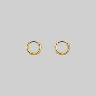 Simple Gold Clicker Hoop Earrings - 10mm