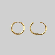 AYSU. Mini Moon Hoop Earrings - Gold