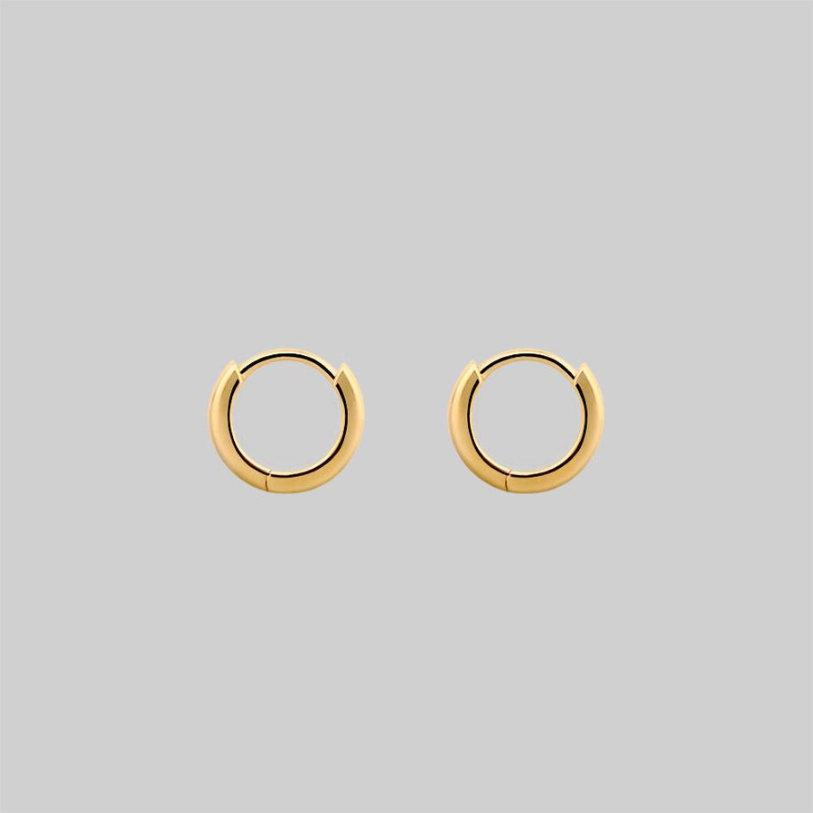 Simple Gold Clicker Hoop Earrings - 12mm