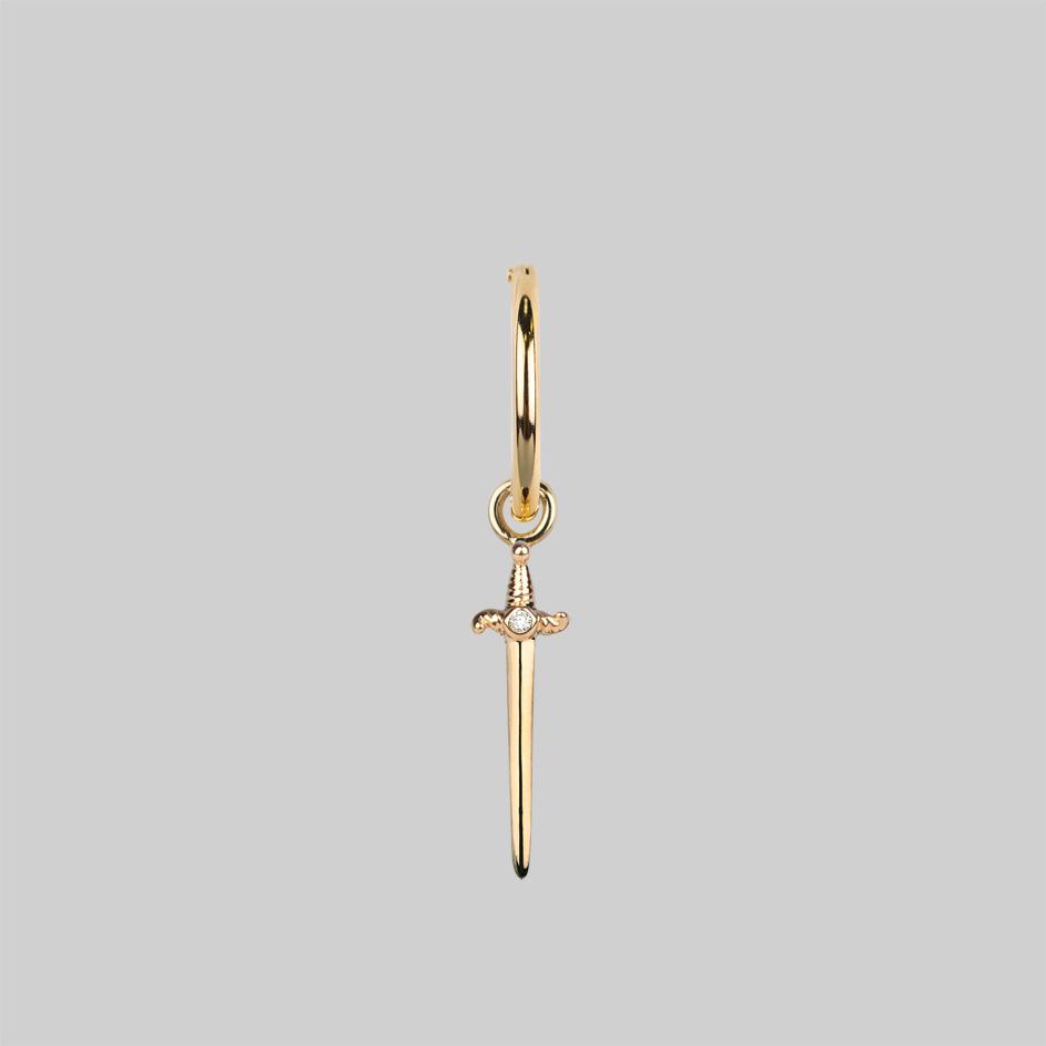Gold dagger earrings