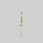 Gold dagger earrings