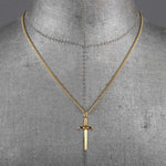 Gold dagger necklace