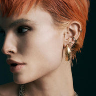 Rose stem earrings