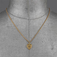 ARDOUR. Sacred Heart Charm Necklace - Gold