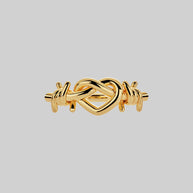 Gold heart knot ring