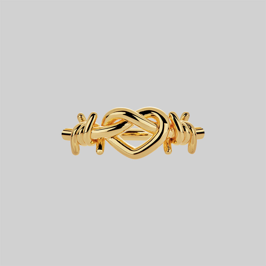 Gold heart knot
