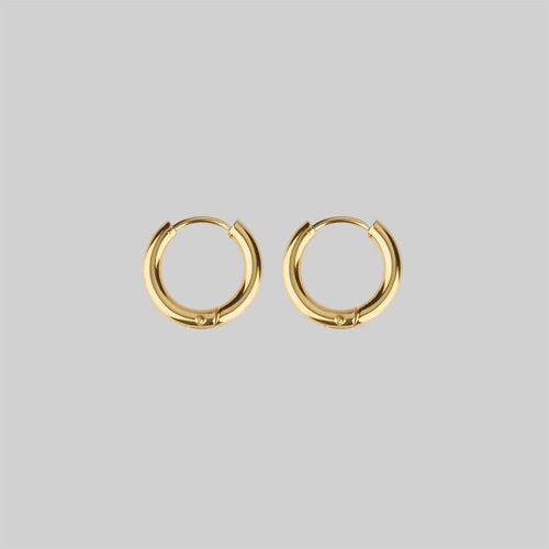 VEGA. Snake Skin Clicker Hoop Earrings - Gold