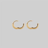 Simple Gold Clicker Hoop Earrings - 12mm