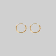 Gold plated sterling silver hoops