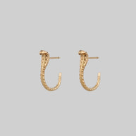 gold plated snake earrings