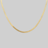 Gold herringbone necklace