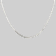 Sterling silver herringbone chain necklace